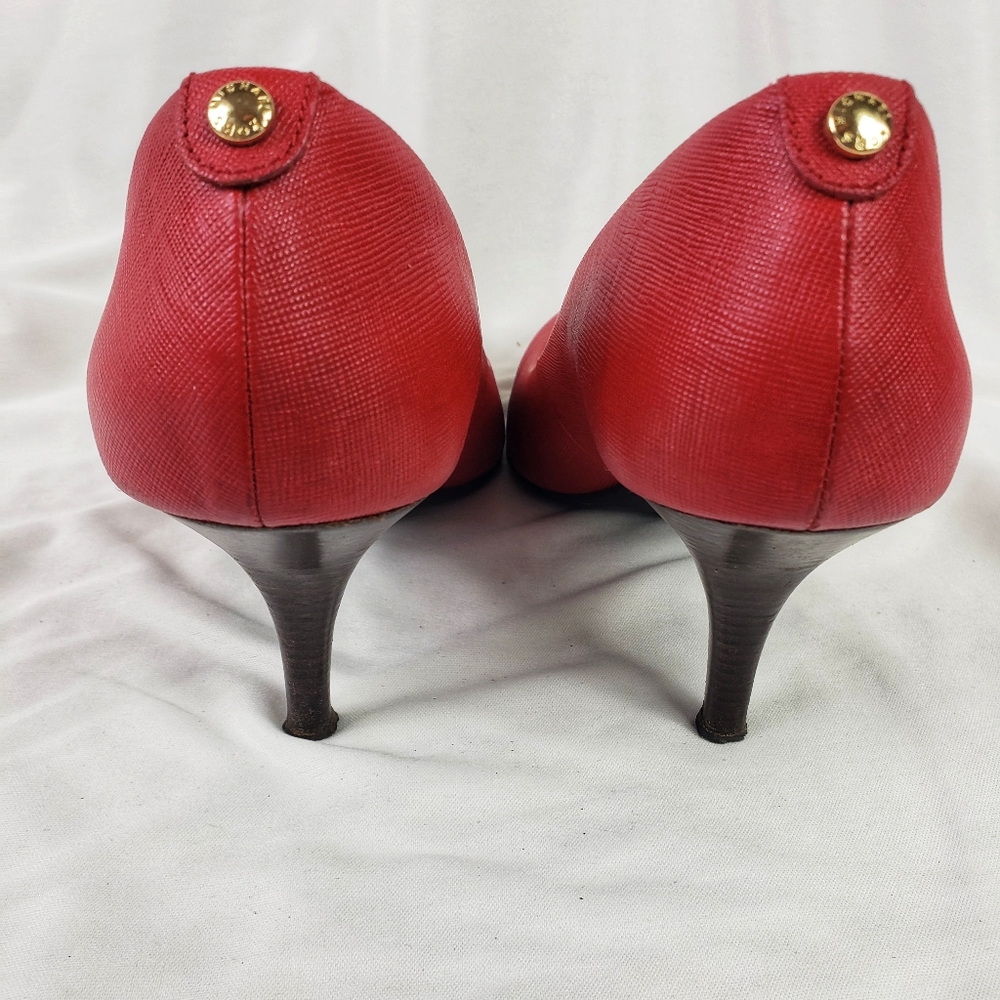 Michael Kors Saffiano Leather Stacked Heel - Picture 3 of 9